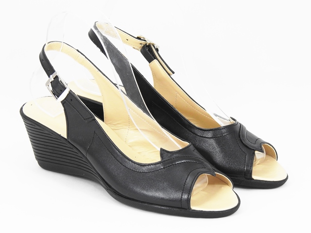 Sandale dama piele negre Cory