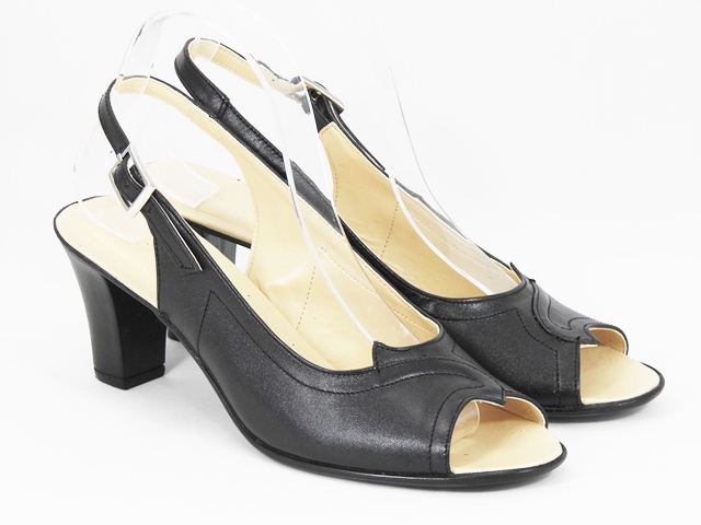 Sandale dama piele negre Bianca