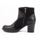 Ghete dama negre piele toc 7 cm Hanna, (F&N 230 negre-25)