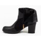 Ghete dama negre piele toc 7 cm Hanna, (F&N 230 negre-25)