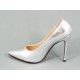 Pantofi dama argintii stiletto toc 10 cm Sonyk, (BOTINELLI ISBELA SILVER PU)