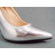 Pantofi dama argintii stiletto toc 10 cm Sonyk, (BOTINELLI ISBELA SILVER PU)