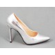 Pantofi dama argintii stiletto toc 10 cm Sonyk, (BOTINELLI ISBELA SILVER PU)